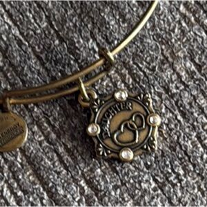 Alex and Ani Gold Bangle Daughter Bracelet with Swavorski Crystals, Pre-loved
